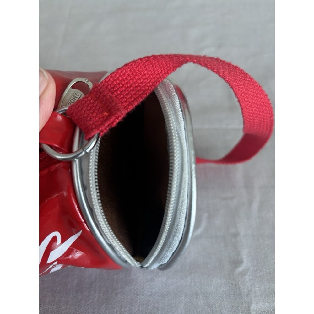 Coca Cola Vintage Sporty Coke Can Crossbody Bag Patent Leather - Picture 10 of 13